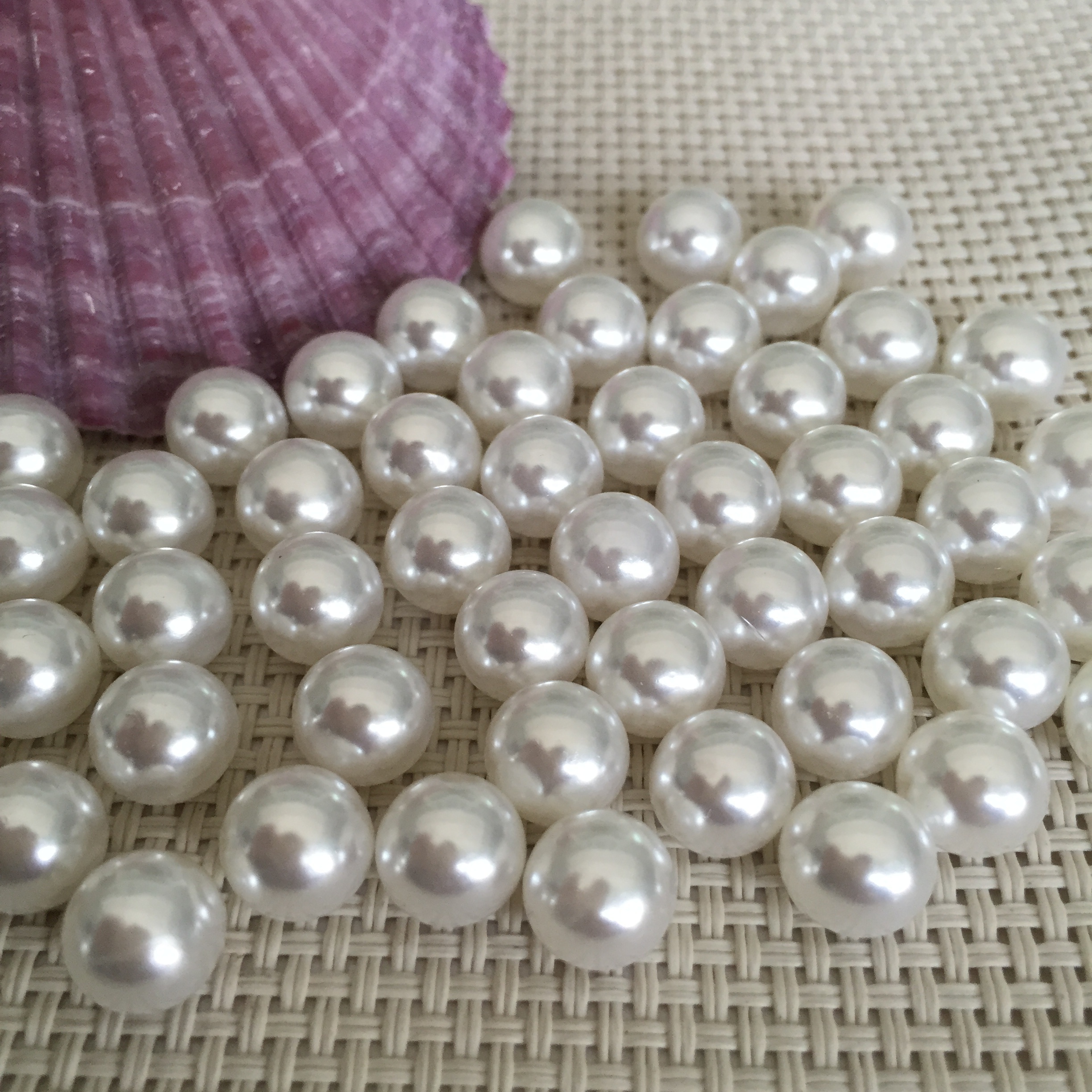 Good quality 6mm abs plastic white ivory pearl beads for decorating