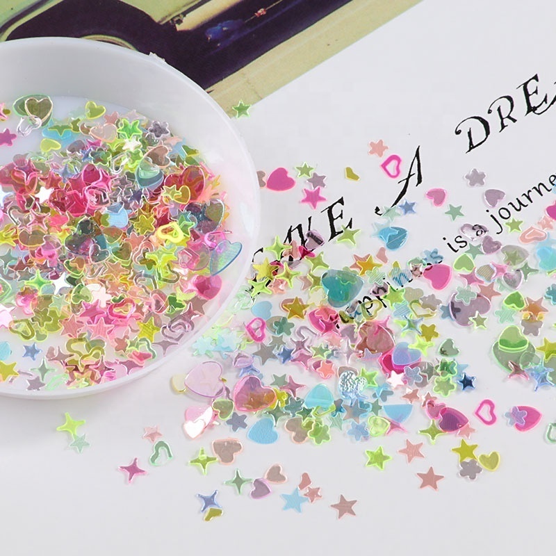 Bulk Loose Colorful DIY Accessories Glitter Holographic Star Sequins