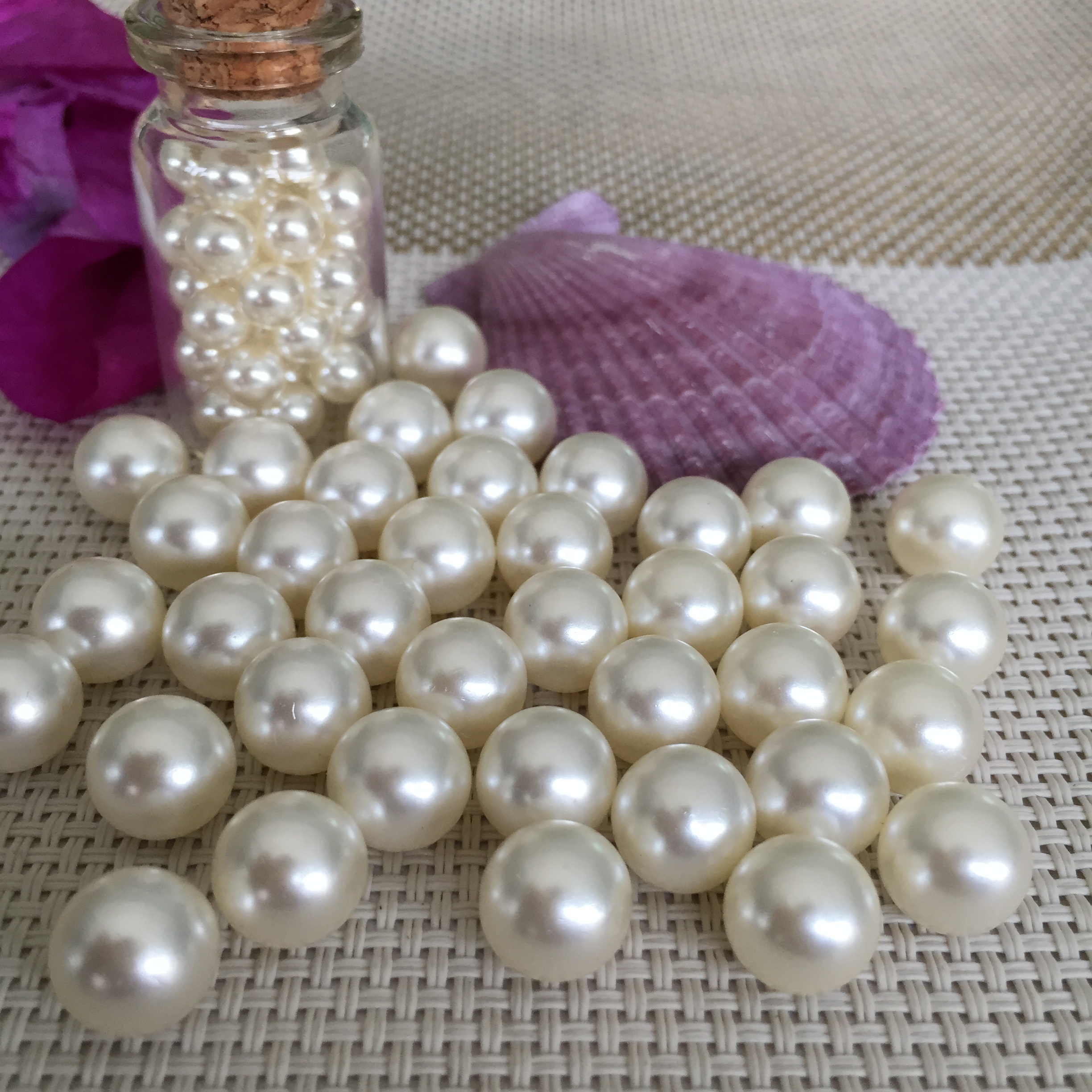 Good quality 6mm abs plastic white ivory pearl beads for decorating