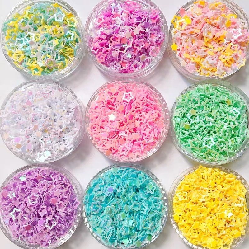 Bulk Loose Colorful DIY Accessories Glitter Holographic Star Sequins