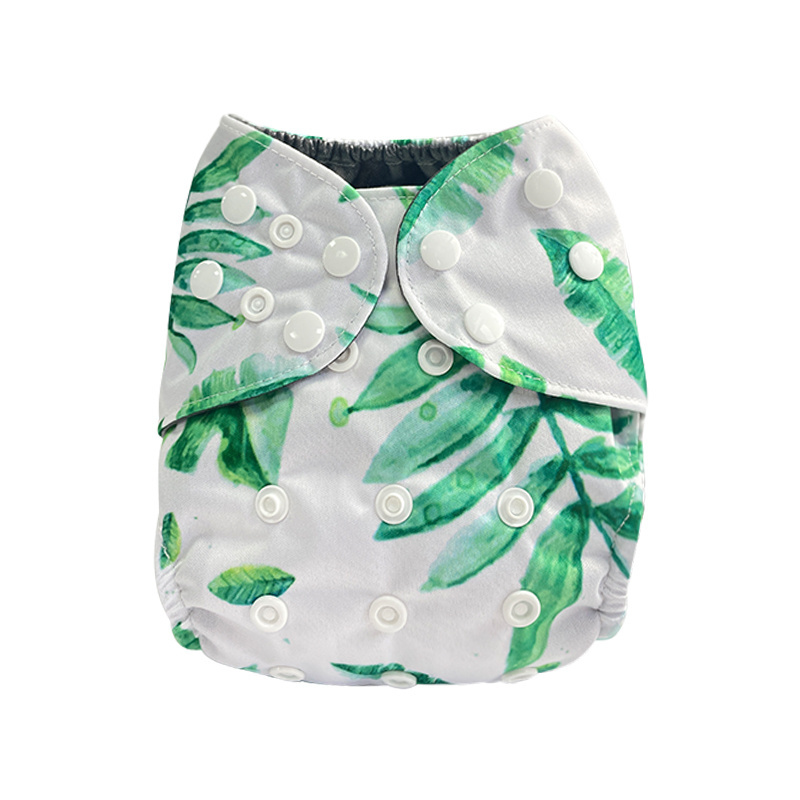 Custom Logo Soft Breathable Reusable diaper Cover Nappies waterproof reusable Cloth Diaper with 4 layer inserts