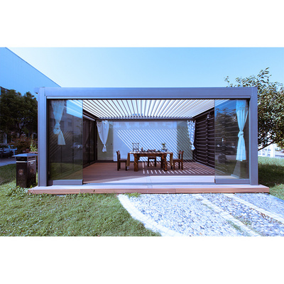 Awning Garden Canopy Waterproof Gazebo Motorized Metal 4X3 Outdoor Louvered Kits Roof System Bioclimatic Aluminum Pergola