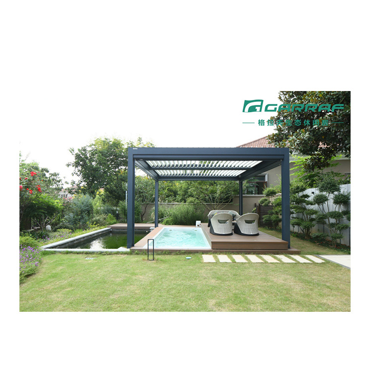 Adjustable Terrace Gazebo Pergola With Side Panels Patio Roof