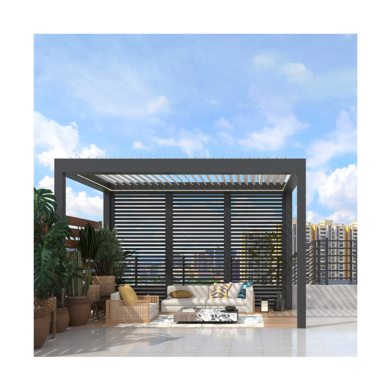 Customized Louver Roof Pergolas Home Furniture Garden Canopy Awning Luxury Bioclimatic Aluminum Pergola Outdoor Gazebo