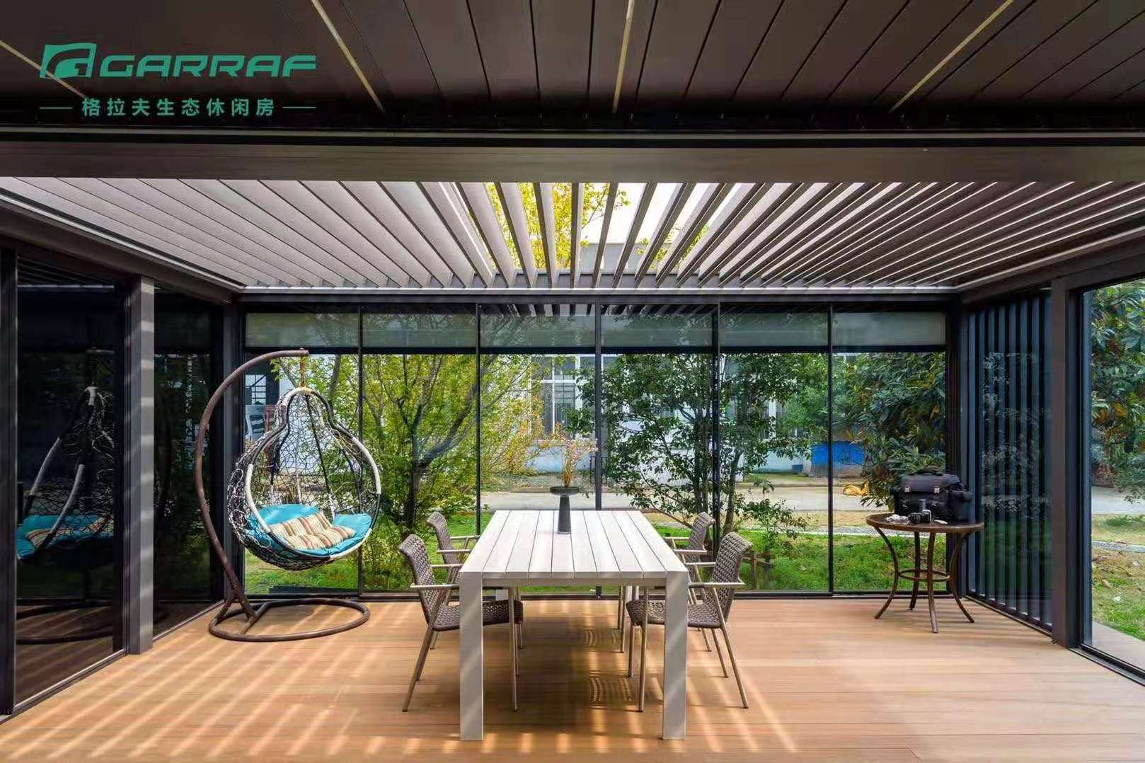 Remote Control Sun Louvered Opening Roofs Garden Waterproof Gazebo Motorized Metal 4X3 Outdoor Bioclimatic Aluminum Pergola