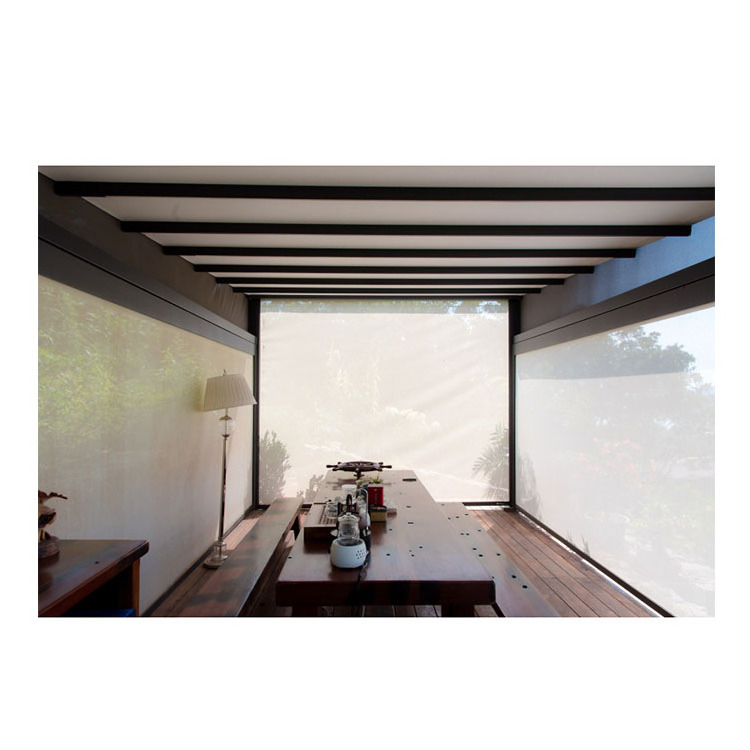 Sun Shade Bioclimatic Aluminum PVC Pergola Sliding Porch Awnings Retractable Roof Systems