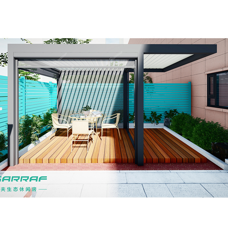 Garden Motorized Louvered Roof Outdoor Waterproof Tent Patio Aluminium Awning Pavilion Gazebo Pergola