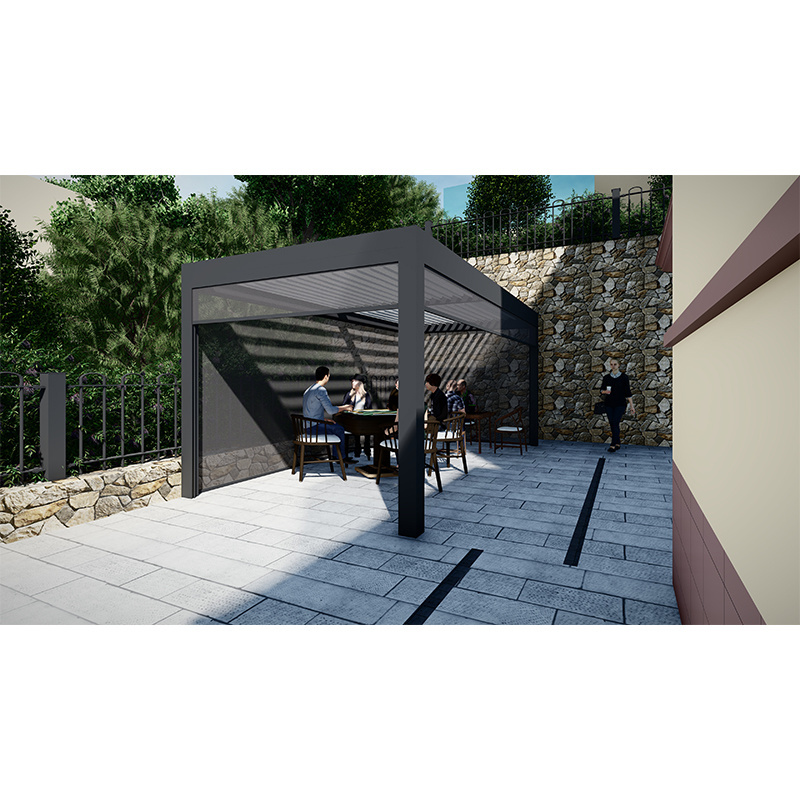 Luxury Waterproof Roof Top Sunshade Aluminum Pergola Gazebo Outdoor Bioclimatica Louvers Pergolas