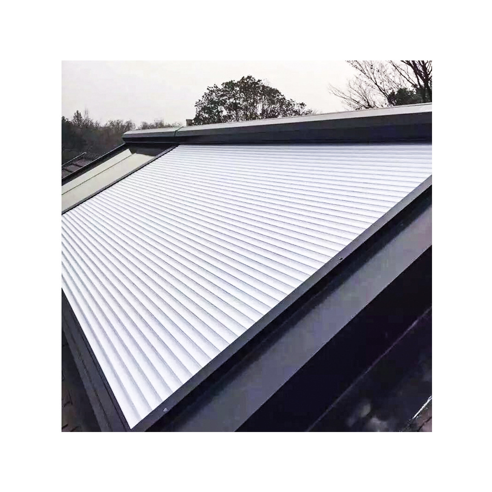 Garraf Aluminum Polyurethane Roof Roller Shutter Glass Houses Modern Glass Sun Room Roof  Roller Shutter