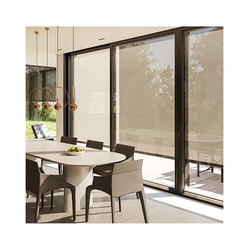 Double Indoor Roller Blinds Electric Motor Zip Screen Garden Aluminum Indoor Blinds Outdoor Cortinas Roller Blind