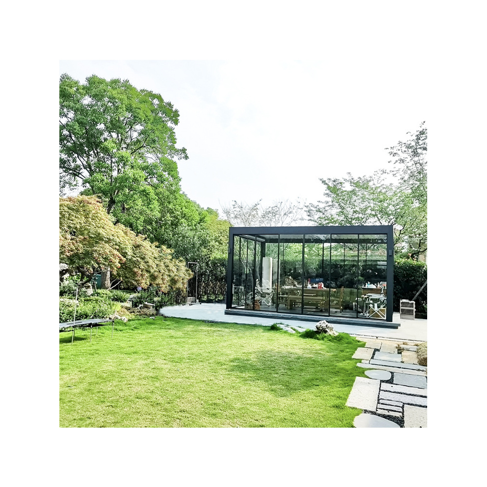 Outdoor 3*4 Gazebo Waterproof Aluminum Bioclimatic System Motorized Retractable Louvered Metal Posts For Pergola Accessories