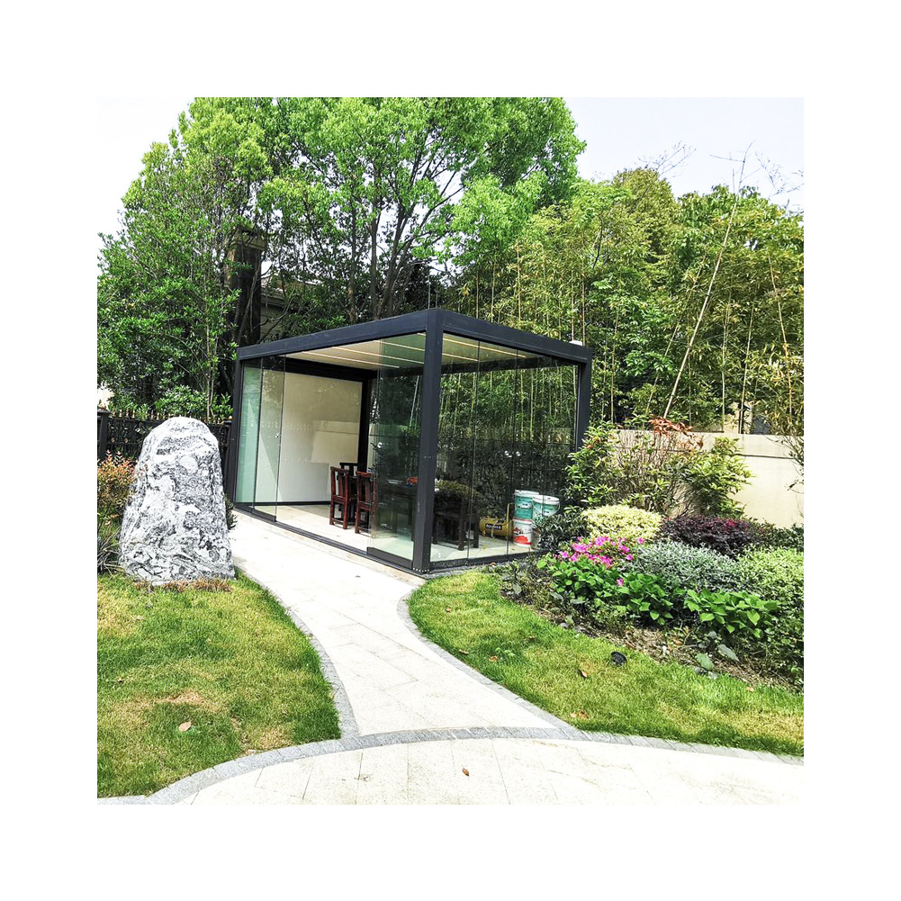 Remote Control Motorized Garden Pergola, Customized Easily Assembled Waterproof Aluminum Gazebo