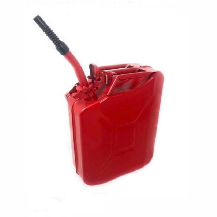 20L America type RED jerry can metal fuel tank oil drum oil can with spout Cold rolled plate jerry can