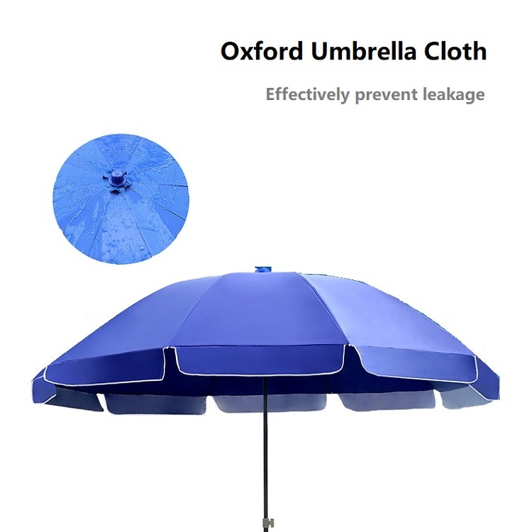 Outdoor Sun Umbrella Oversized Sunshade and Uv Protection Beach Umbrella Folded Sunshade Three-layer Skeleton Resist Wind Oxford