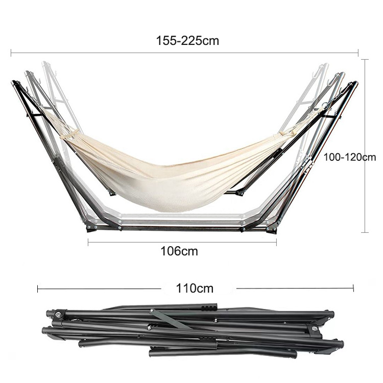 GARIDA Easy Setup Hammock Bracket Adjustable Deluxe Portable Double Hammock Chair Stand For Outdoor Camping GCHH-B007