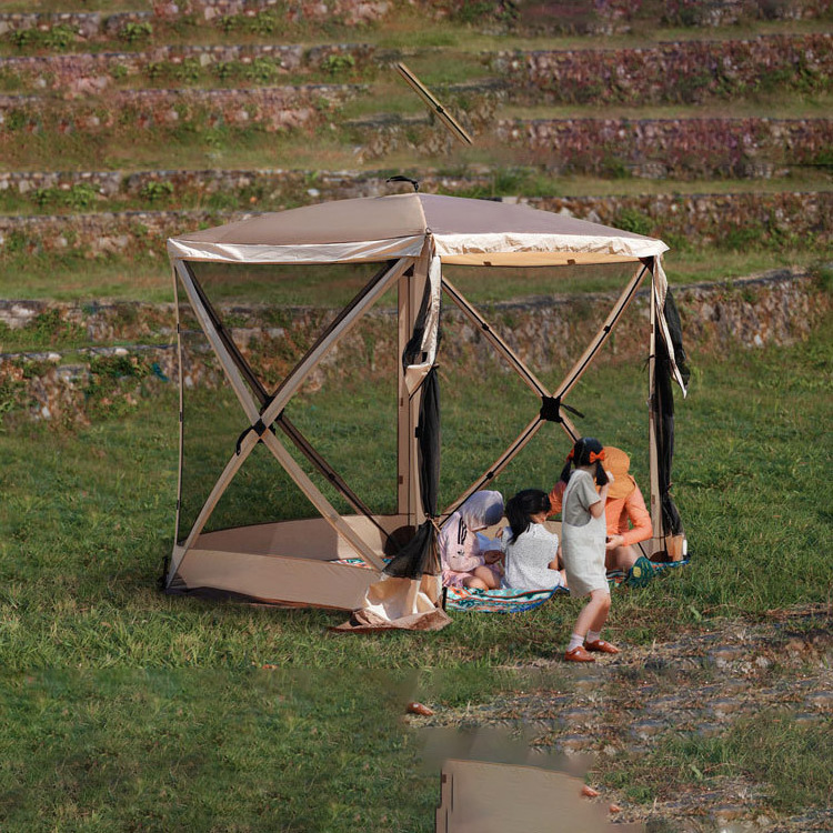 GARIDA Popular Model Four Corner Screen Curtain 6-8 People Pop Up Sun Shelter Tent Camping Outdoor Screen House  GCTL-003