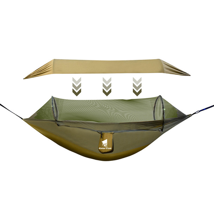 GARIDA Portable 70D Nylon Parachute Double Sleeping Tree Hammock with Mosquito Net and Tarp Hammock Outdoor Camping GCHH-015