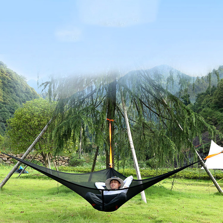 GARIDA Outdoor High Load-bearing Portable Triangle Aerial Camping Hammock Triangular Outdoors Camping Hammock GCHH-020