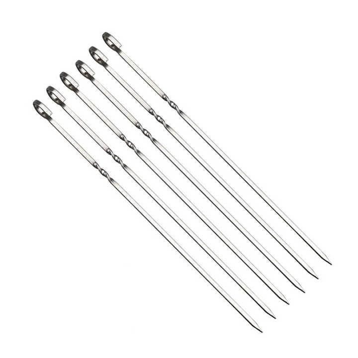 GARIDA Reusable Durable Outdoor 201 Stainless Steel Flat Hanging BBQ Skewer Grill Tool Thickened Barbecue Skewer