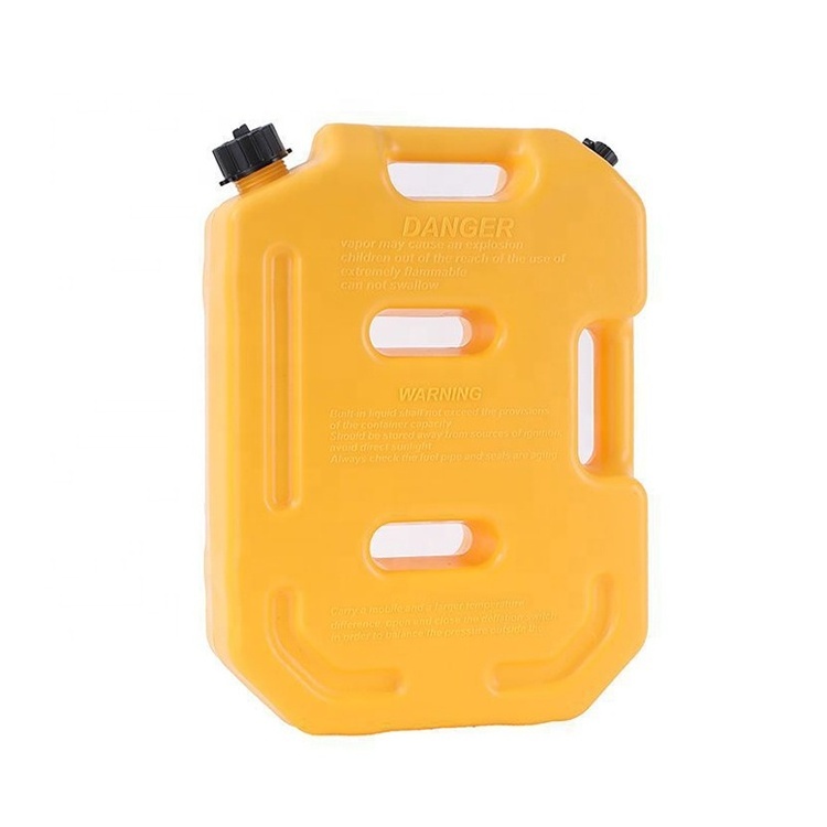 GARIDA 10L Water Wine Gasoline Storage Barrel Spare Oil Tank Oil Square Yellow Durable Square Shape Jerry Cans HDPE Plastic