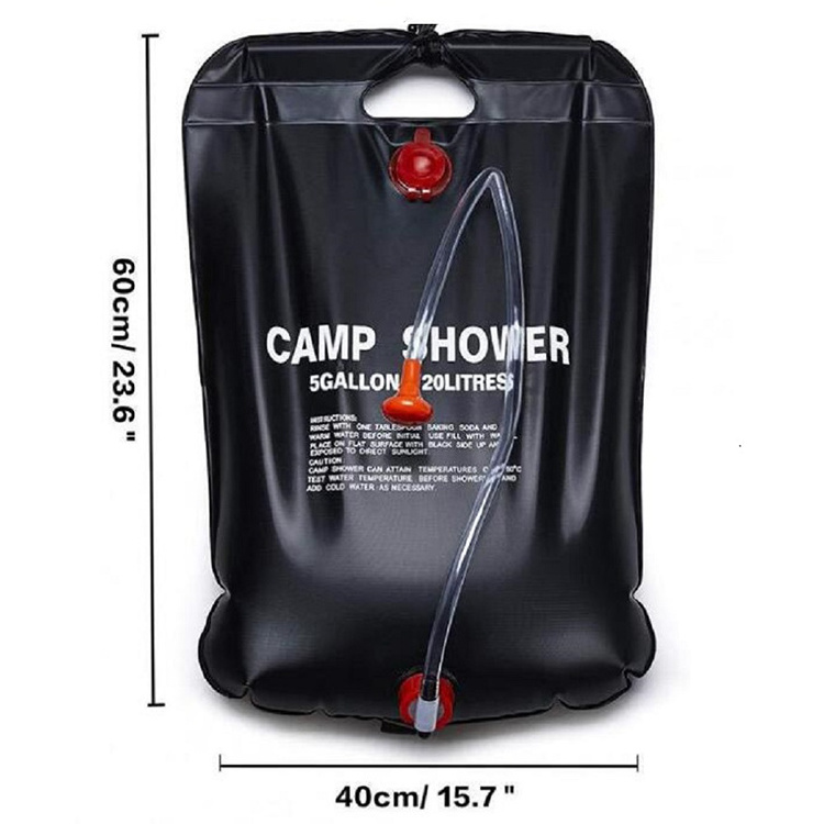 GARIDA Portable Camping Shower Solar Water Heater Outdoor Other Camping Gear Shower Bag in Stock Hot Custom 20L PV GCF-SB001