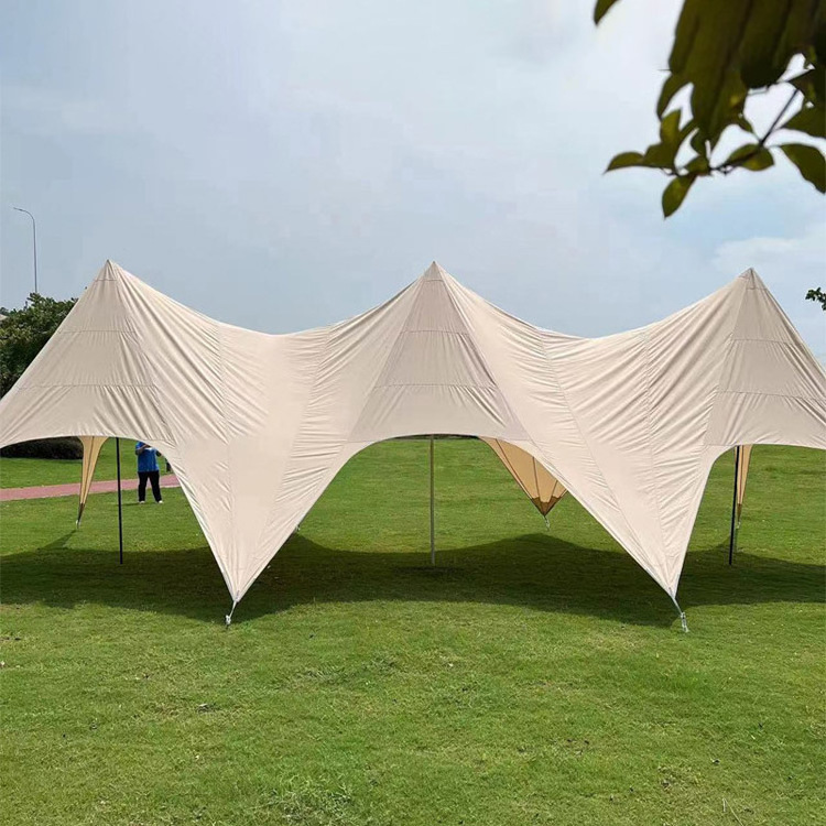 GARIDA New Wigwam Awning Tent Large Octopus Pu 3000mm Sunshade Reinforced Oxford Outdoor  Three Peaks Canopy GCTC-008