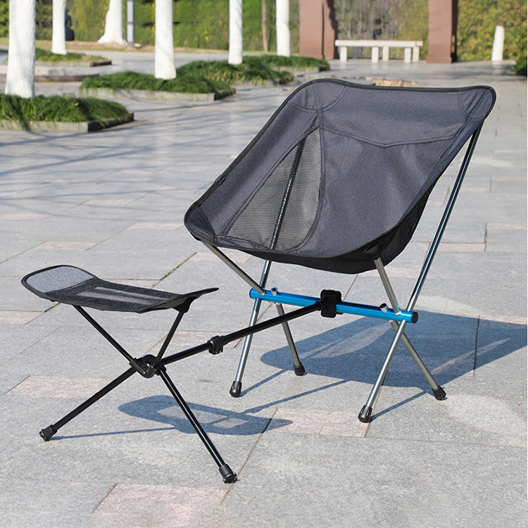 GARIDA Adjustable Portable Camping Chair Parts Outdoor Compact Beach Fishing Folding Camping Chair With Foot Rest  GCFC-S043B