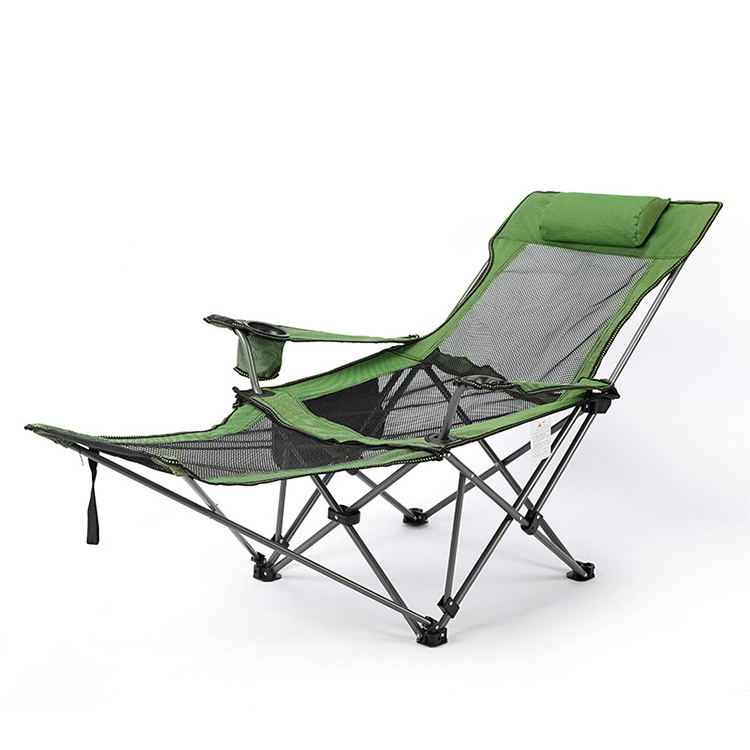 GARIDA Camping Folding Portable Mesh Lounge Chair with Removable Footrest Cup Holder GCFC-S021 Beach Chairs Modern Fishing Chair