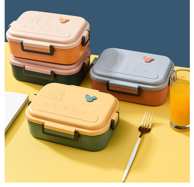 Insulated Thermal Bento Box for Kids 750ml Capacity Stainless Steel and Plastic Lunch Box Set for School Use