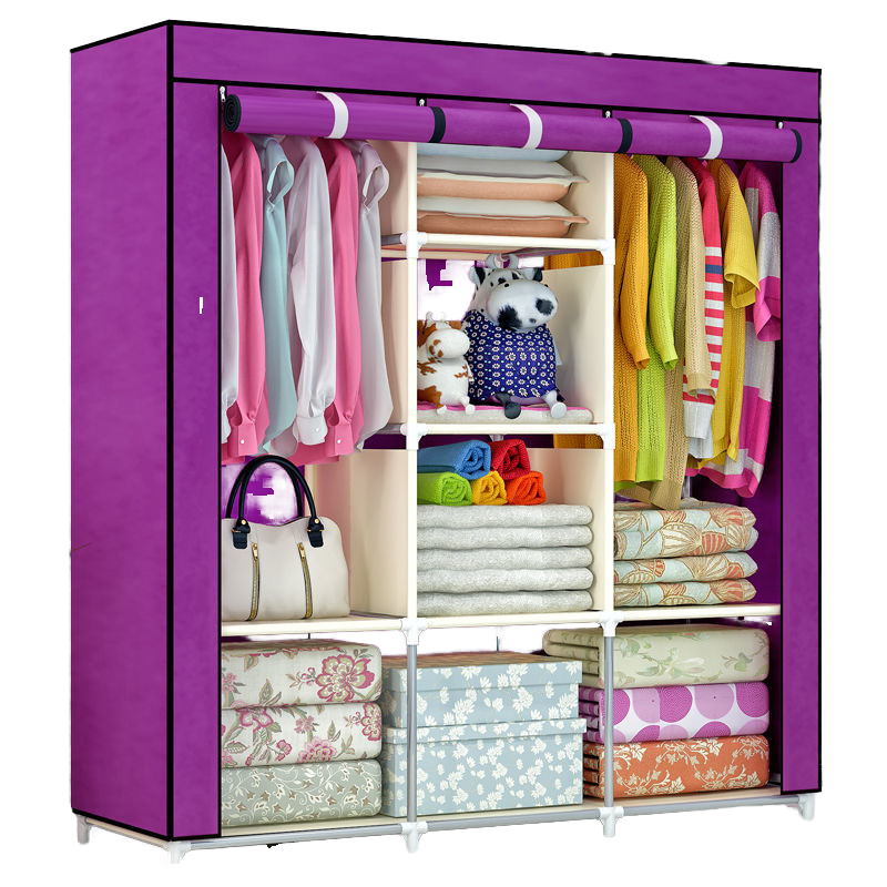 Factory Price Metal Folding Modular Portable Closet Various Use Waterproof Wardrobe Promotional Storage Holders & Racks