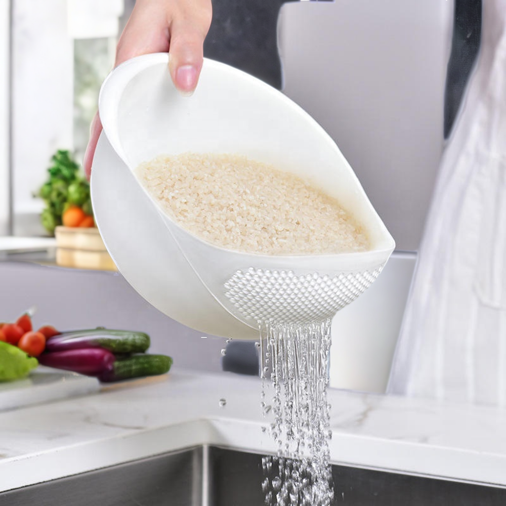 Factory Plastic Sieves and Strainers Rice Washing Bowl Strainer Drain Basket