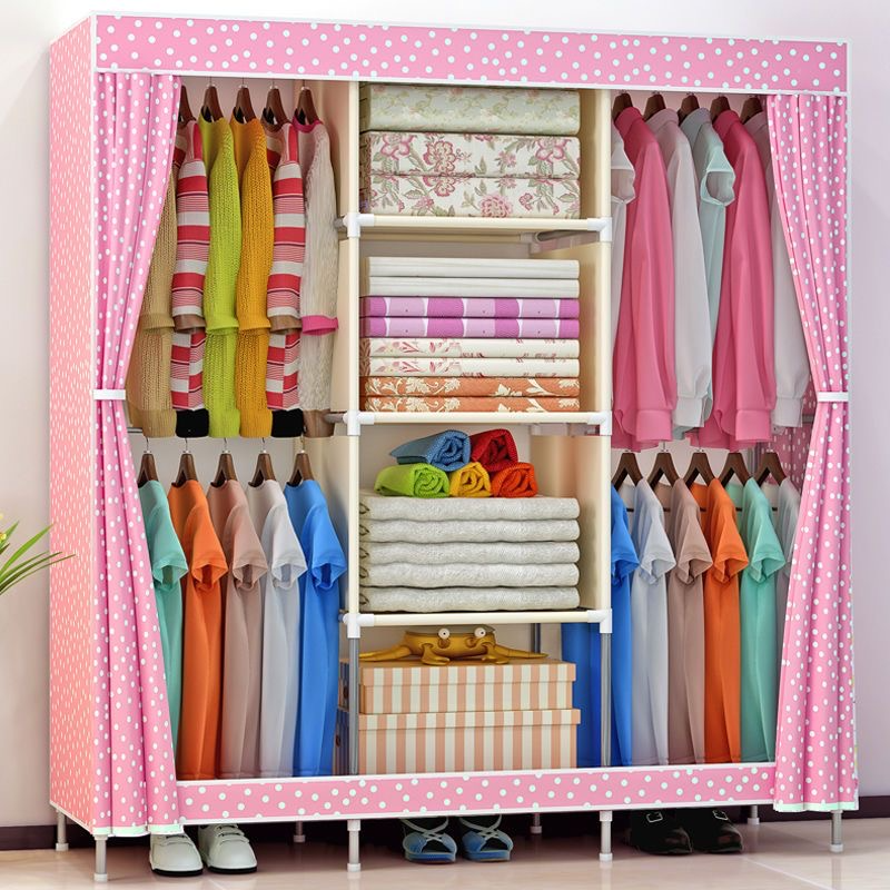 Factory Price Metal Folding Modular Portable Closet Various Use Waterproof Wardrobe Promotional Storage Holders & Racks