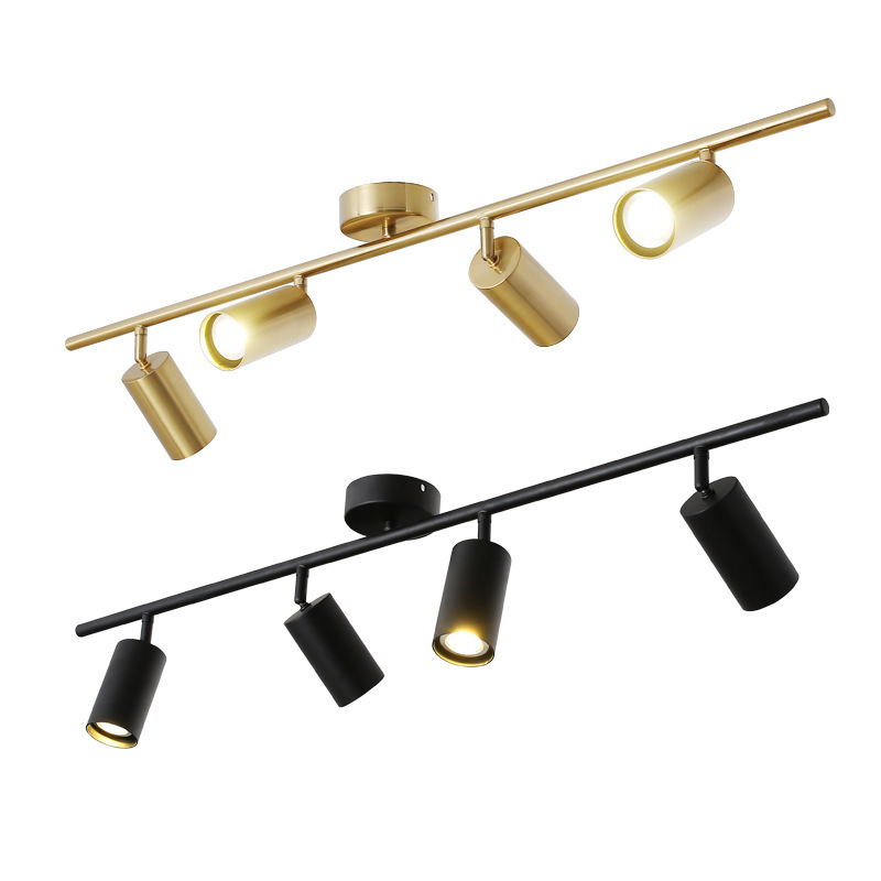 Gold Metal Multi Heads Mounted Lighting Fixtures Modern Ceiling Lights lamparas de techo