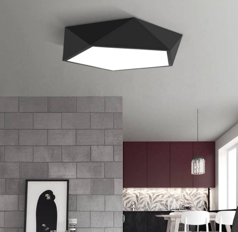 Geometric Shape Ceiling Fixtures Nordic Modern LED Ceiling Light Surface Mounted Ceiling Decorative Lighting Iron Interior House