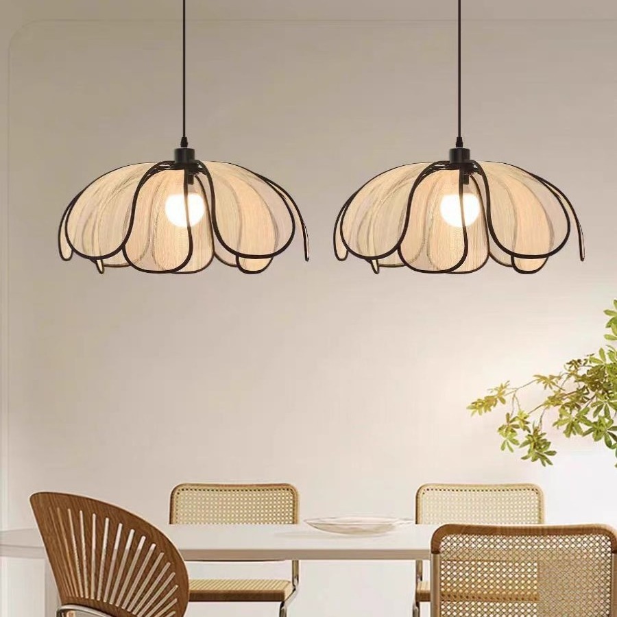 Dining Table Hanging Ceiling Light Flower Shape Pendant Lamp Mid Century Modern Lights