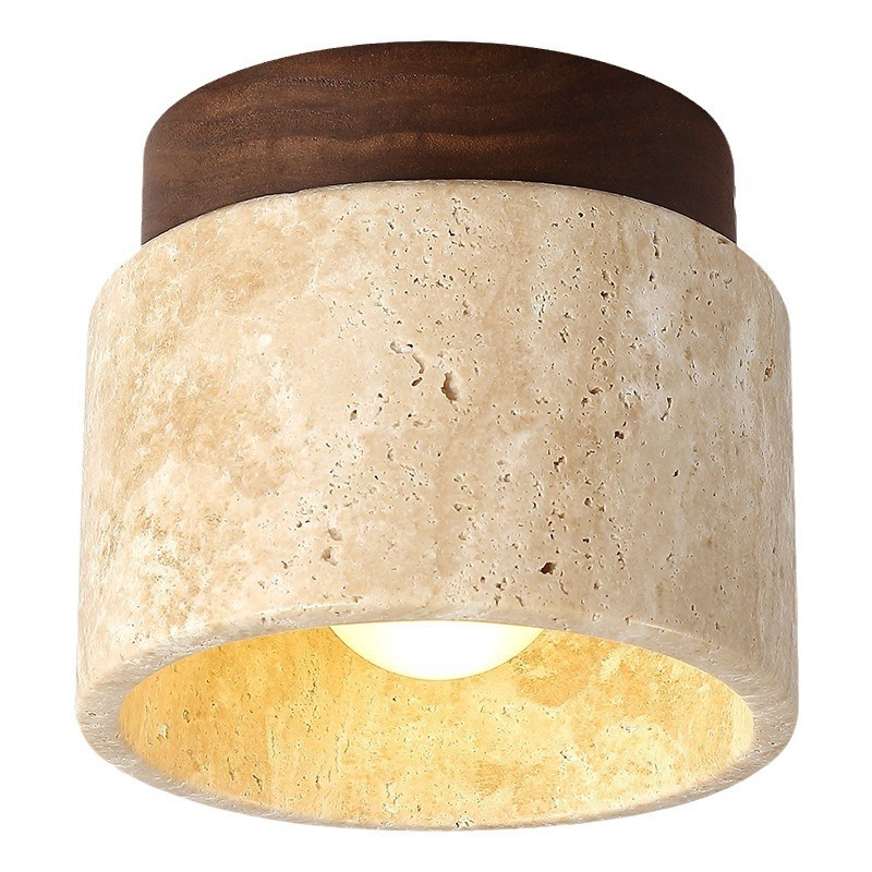 Nordic Wabi Sabi Wall lamp Modern Stone Ceiling Light For Hallway Hotel Restaurant