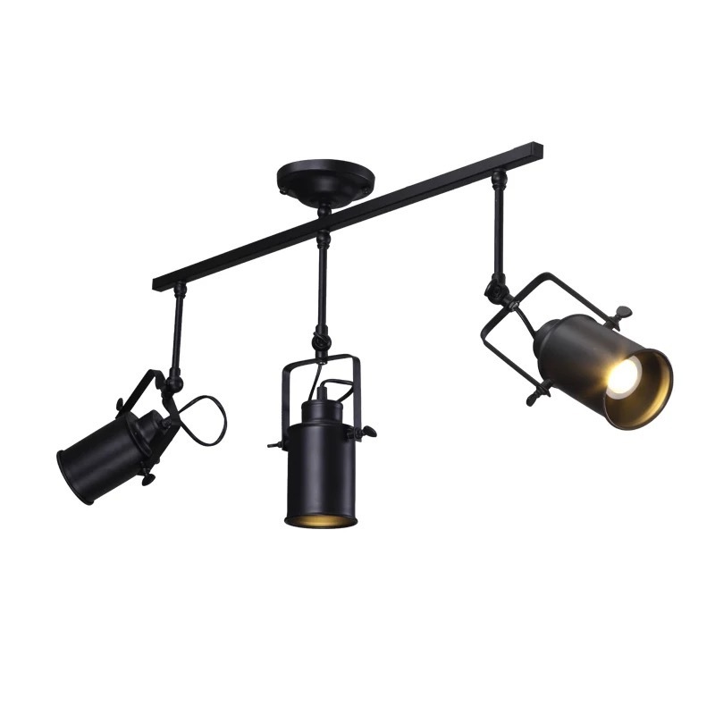 Shop Decoration Industrial Iron Ceiling Lamp Retro Loft Track Lighting