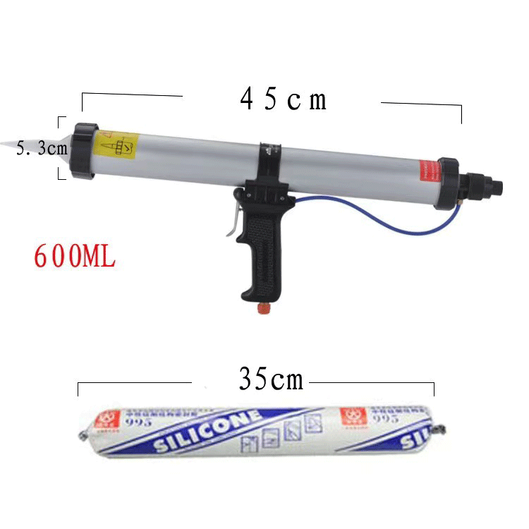 600ml Air Heavy Duty Power Caulking Gun Silicone Sealant Glue Gun