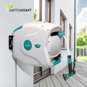 GARTENKRAFT Retractable Automatic Water Drum Wall-Mounted Garden Hose Reel