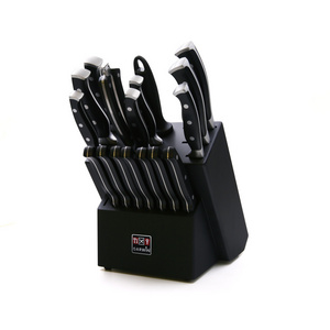 Kitchen Knife Block Set Knife Holder High Quality Stainless Steel with ABS Handle with Wooden Metal 17 Pcs Sustainable