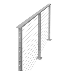 Deck Mental Wire Railing Cost Cheap Tension Stainless Steel Cable Balustrade Railing Post for Balcony