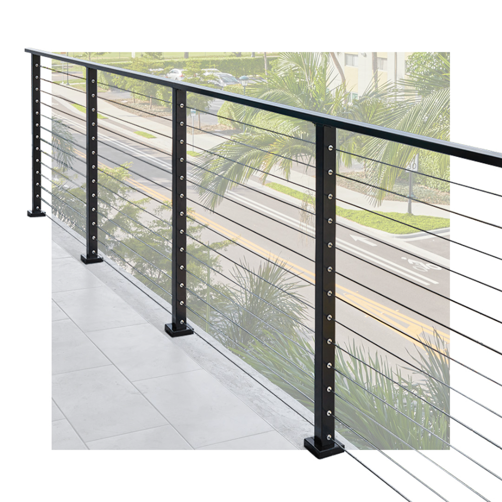 High Quality Outdoor  Stainless Steel Baluster Cable Balcony Railing System