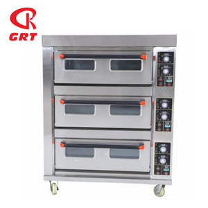 GRT-90Q 3 DECK 9 TRAY commercial kitchen gas oven bakery machine equipment baking oven bread cake deck oven