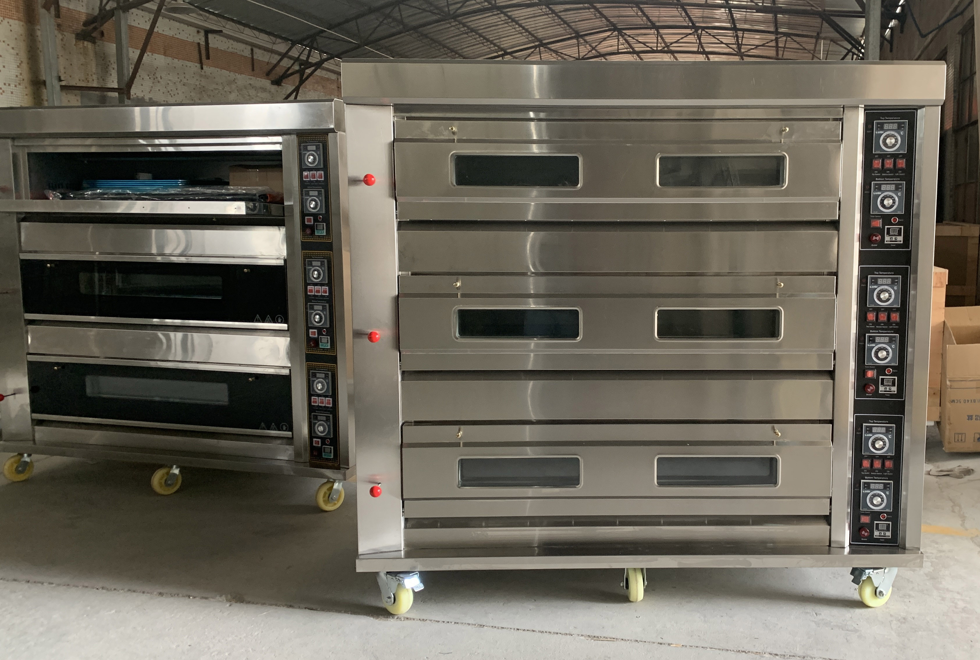 GRT-90Q 3 DECK 9 TRAY commercial kitchen gas oven bakery machine equipment baking oven bread cake deck oven