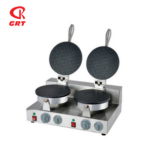 GRT-C2 Double Head Commercial Waffle Cone Machine Egg Roll Maker