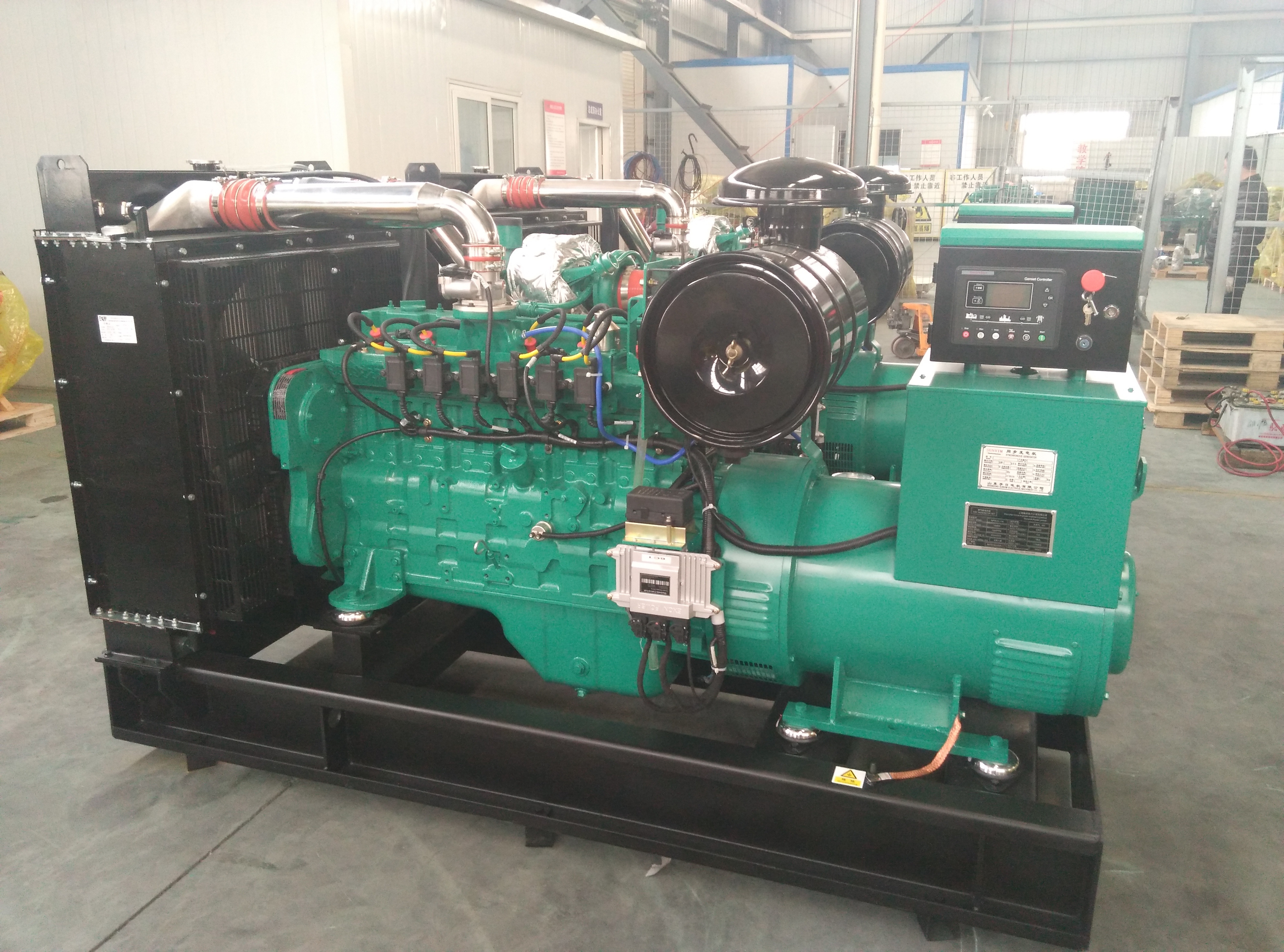 120KW water cooled economical machinery engines power genset High efficiency 6 cylinder 1800rpm natural gas biogas generator