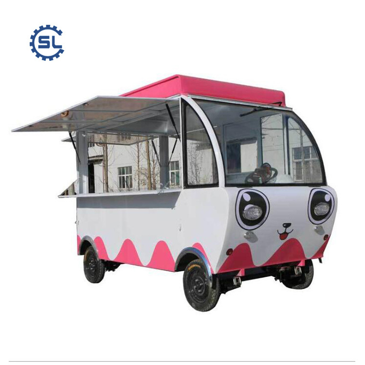 Multi-functional snack car electric four wheel stall steamed stuffed bun fast food cold drink milk tea mobile cart