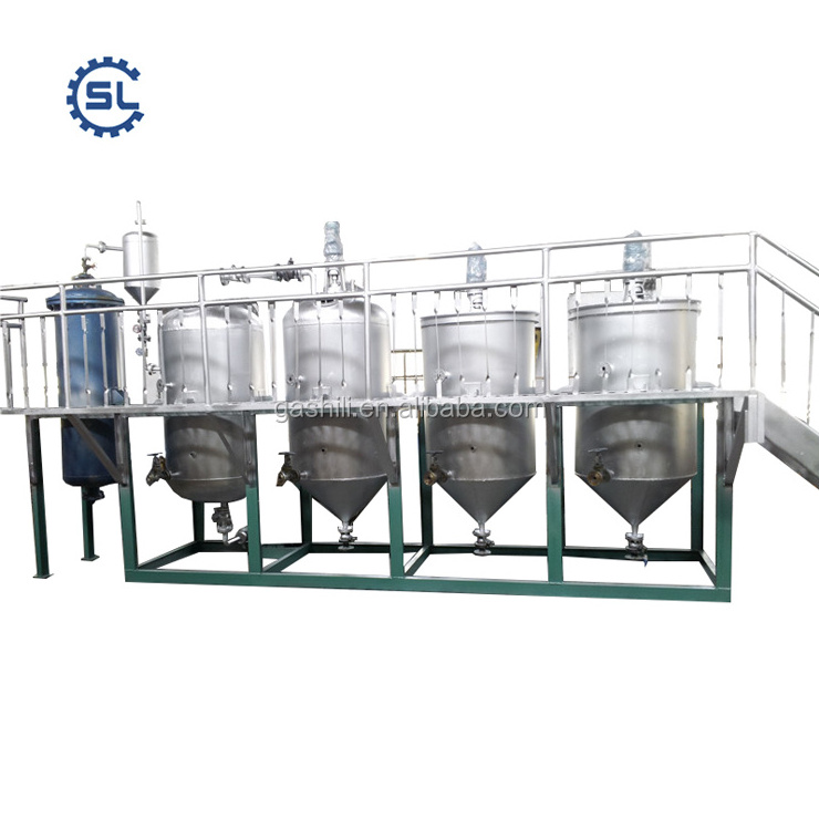 Factory Direct Selling Soybean Oil Refining Machine Palm Refinery Plant Mini Crude Cost