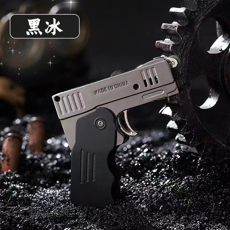 Creative Pistol Model Torch Turbo Lighter Spray Gun Butane Gas Smoking Cigar Windproof Double Flame Torch Lighter