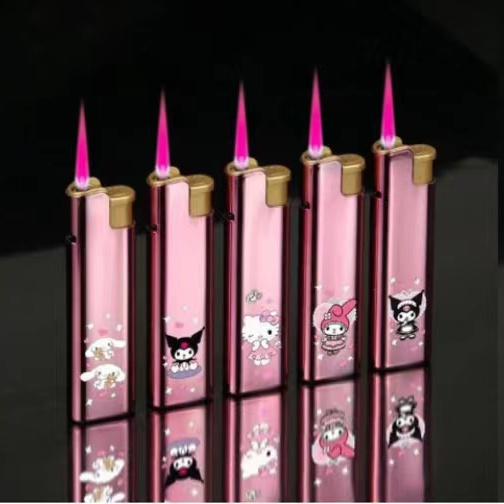 Creativity lighter Butane kawaii Doll Windproof refillable jet lighter torch gas cartoon lighter For woman Gift